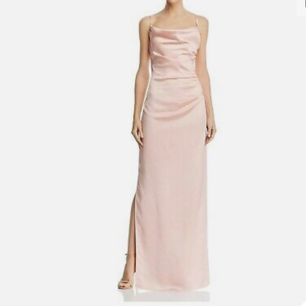 Pink silk gown